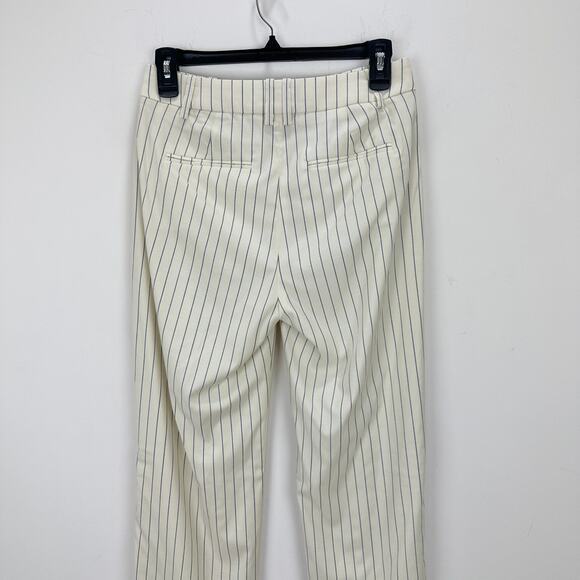 J.Crew Collection Portia Pant Ivory Pinstripe Italian Wool Classic US 00 NWT - Picture 12 of 15